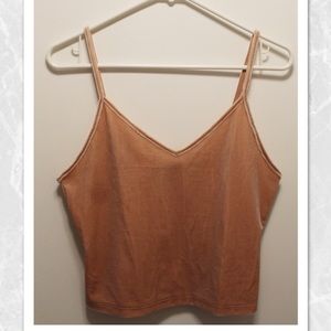 Peach velvet tank